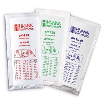 HANNA HI70009P pH 9.18 - 25oC Kalibrasyon Tampon Torbaları, (25 x 20mL)