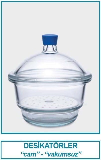 İSOLAB 039.01.200 desikatör - cam - vakumsuz - çap 200 mm (1 adet)