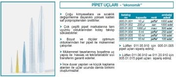İSOLAB 005.01.004 pipet ucu - şeffaf - 5 ml (250 adet)