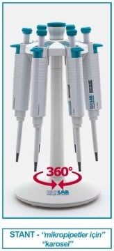 İSOLAB 006.11.005 mikropipet standı - karosel (1 adet)