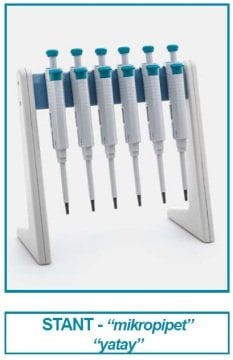 İSOLAB 006.11.006 mikropipet standı - düz (1 adet)