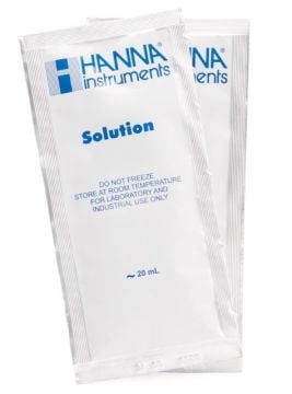 HANNA HI70039C 5000 uS/cm EC değeri - Analiz Sertifikalı 25oC EC Kalibrasyon Standardı Poşetleri, (25 x 20mL)