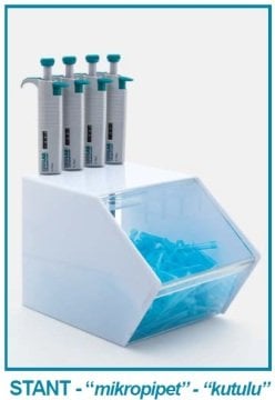 İSOLAB 006.05.001 mikropipet standı - 4 pipet için - kutulu (1 adet)