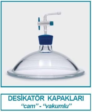 İSOLAB 039.07.250 desikatör kapağı - vakumlu - çap 250 mm (1 adet)