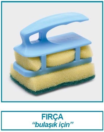 İSOLAB 071.06.002 fırça - bulaşık süngerli (1 adet)