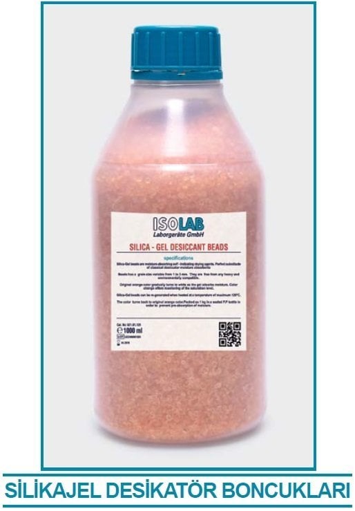 İSOLAB 039.16.001 boncuk - silika jel - desikatörler için nem tutucu (1 kg)