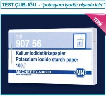 İSOLAB 101.03.006 test strip - potassium iodide nişasta analizi için test çubuğu (100 çubuk)