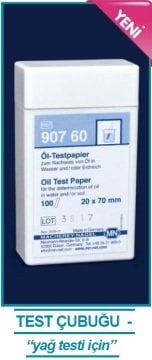 İSOLAB 101.03.007 test strip - yağ analizi için test çubuğu (100 çubuk)