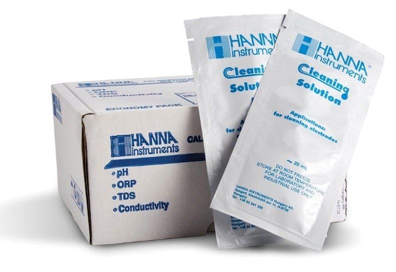 HANNA HI700635P Şarap Tortuları için Temizleme Solüsyonu (Şarap Yapımı), (25) 20 mL'lik poşetler