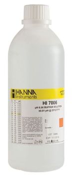 HANNA HI7006L/C pH 6.86 - 25oC Kalibrasyon Tamponu, Analiz Sertifikası ile, 500 mL şişe