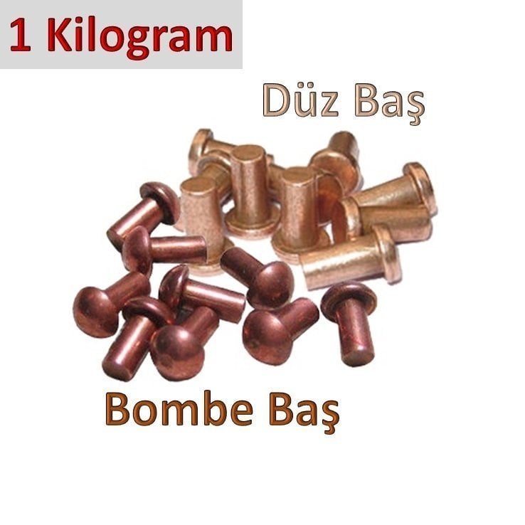 4x12 mm Bombe Baş Bakır Perçin 1 KG