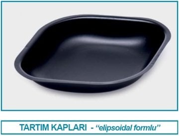 İSOLAB 037.06.100 tartım kabı - P.S - elips form - siyah - 100 ml (100 adet)