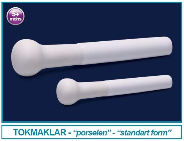 İSOLAB 038.03.210 tokmak - porselen - 210 mm (1 adet)