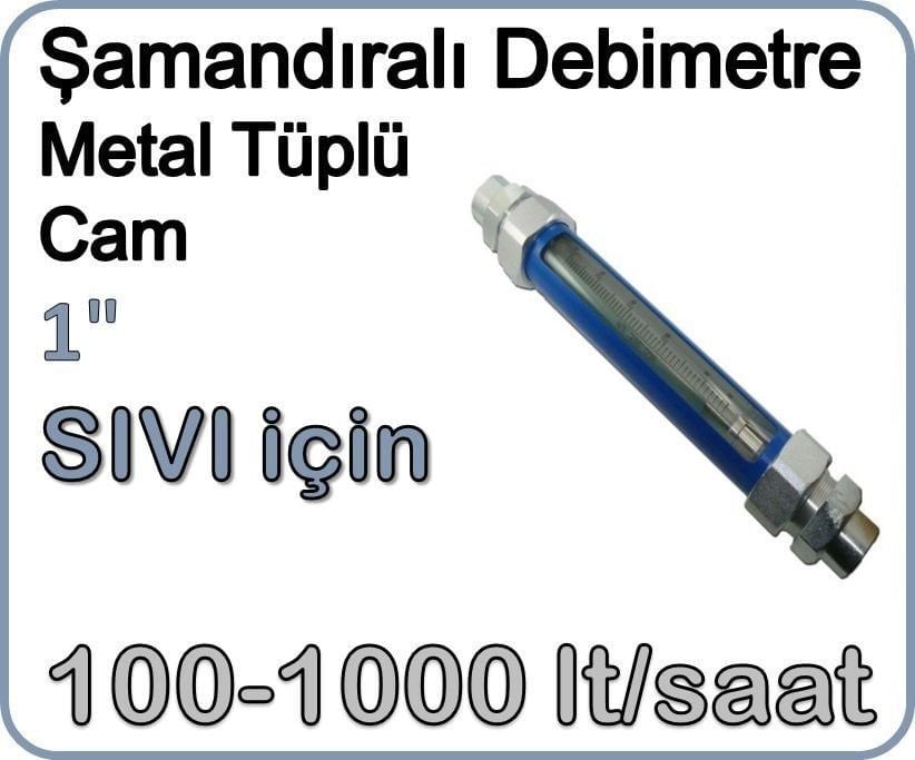 Metal Tüplü Şamandıralı Sıvı Rotametre 100-1000 lt/saat 1''