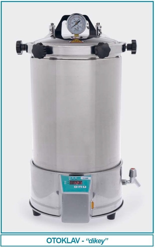 İSOLAB 601.02.024 otoklav - dik tip - 24 lt (1 adet)