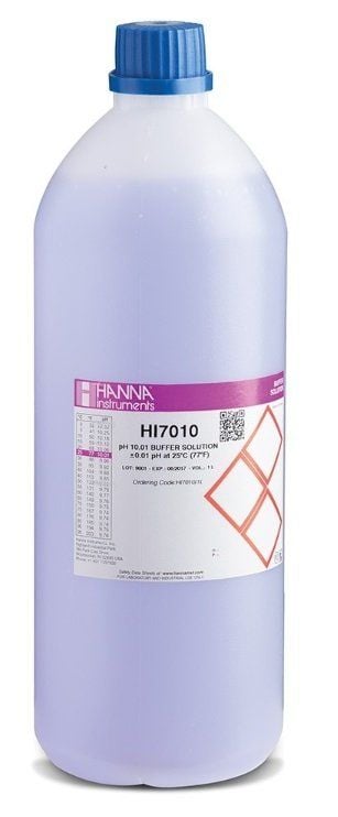 HANNA HI7010/1L pH 10.01 - 25oC Kalibrasyon Tamponu, 1 L şişe