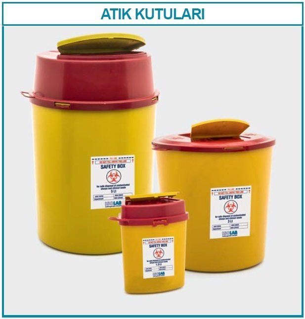 İSOLAB 062.80.903 atık kutusu - 3 lt (1 adet)