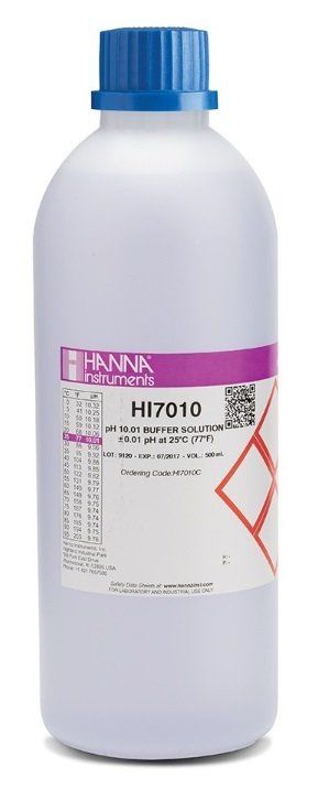 HANNA HI7010C pH 10.01 - 25oC Menekşe Renk Kalibrasyon Tamponu, 500 mL şişe