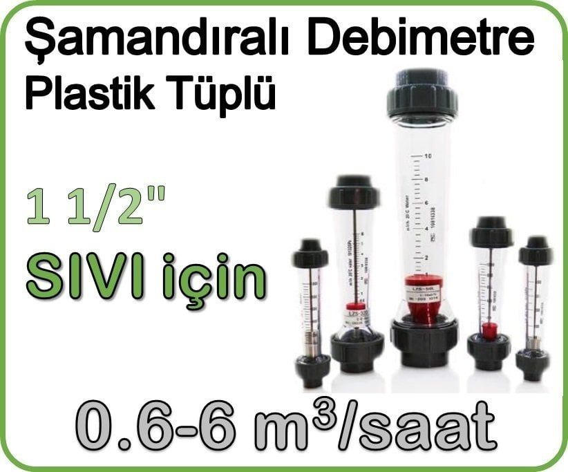 Plastik Tüplü Şamandıralı Sıvı Rotametre 0.6-6 m3/saat