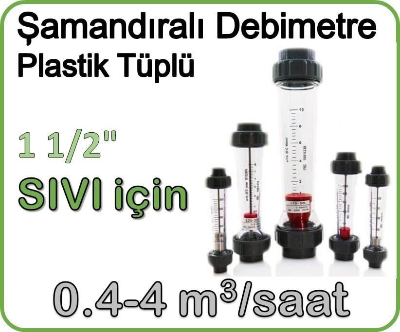 Plastik Tüplü Şamandıralı Sıvı Rotametre 0.4-4 m3/saat