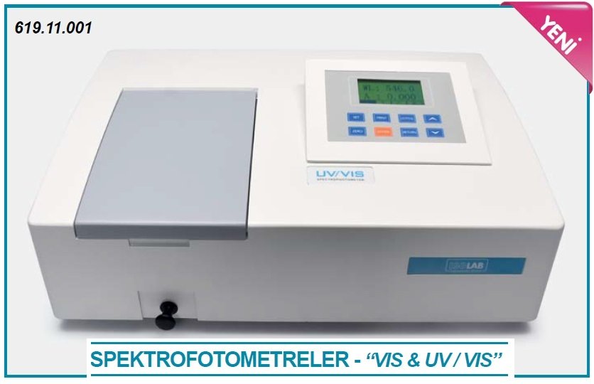 İSOLAB 619.11.001 spektrofotometre - VIS - 325 to 1000 nm (1 adet)