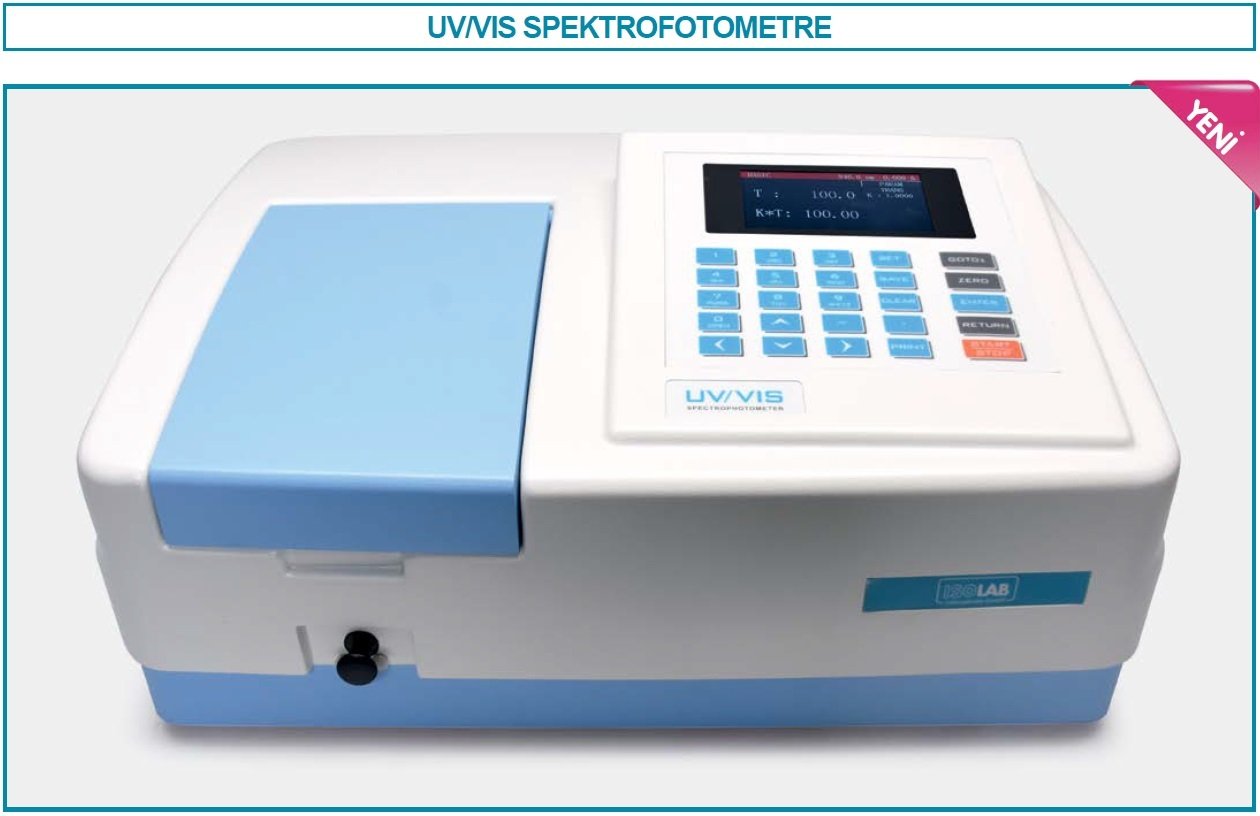 İSOLAB 619.11.003 spektrofotometre - UV/VIS - 190 to 1100 nm (1 adet)