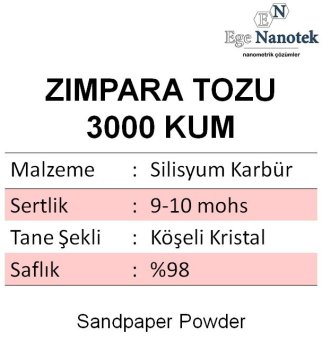3000 Kum Zımpara Tozu Silisyum Karbür P3000 1 kg