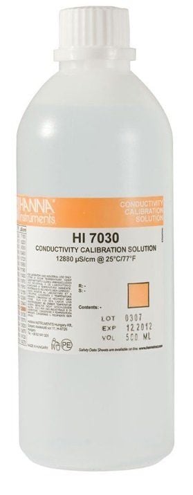 HANNA HI7030L/C 12880 uS/cm EC değeri - 25oC, 500 mL sertifikalı şişe