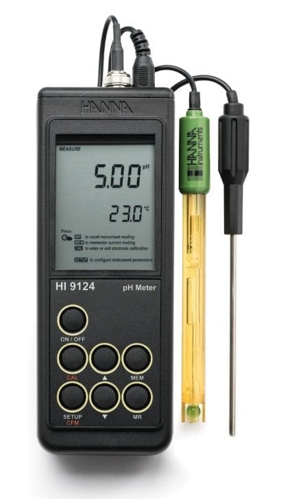 HANNA HI9124 Taşınabilir Su geçirmez pH Metre