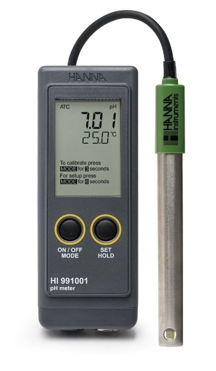 HANNA HI991001 Taşınabilir su geçirmez pH / Sıcaklık Metre