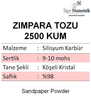 2500 Kum Zımpara Tozu Silisyum Karbür P2500 5 kg