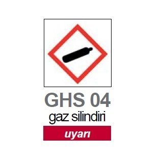 İSOLAB 099.14.T03 gaz silindiri piktogramı GHS 4 uyarı etiketi 37x52mm-250 etiket