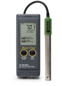 HANNA HI991003 Taşınabilir su geçirmez Sensor Check ile pH / pH-mV / ORP / Sıcaklık Metre