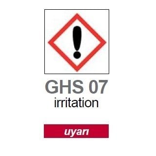 İSOLAB 099.17.T03 zararlı piktogramı GHS 7 uyarı etiketi 37x52mm-250 etiket