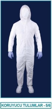 İSOLAB 080.51.003 koruyucu tulum ( güvenlik seviyesi 5/6 ) - Medium (1 adet)