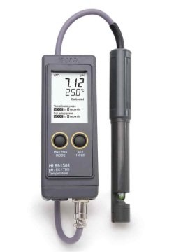 HANNA HI991301 Taşınabilir (Yüksek Aralık) Su Geçirmez pH / EC / TDS Metre