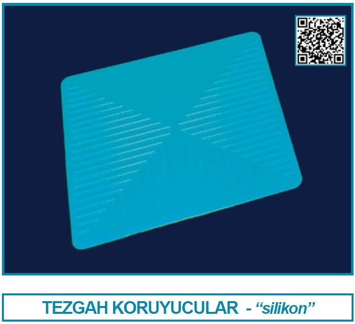 İSOLAB 080.66.006 tezgah koruyucu - silikon - 340x340 mm (1 adet)