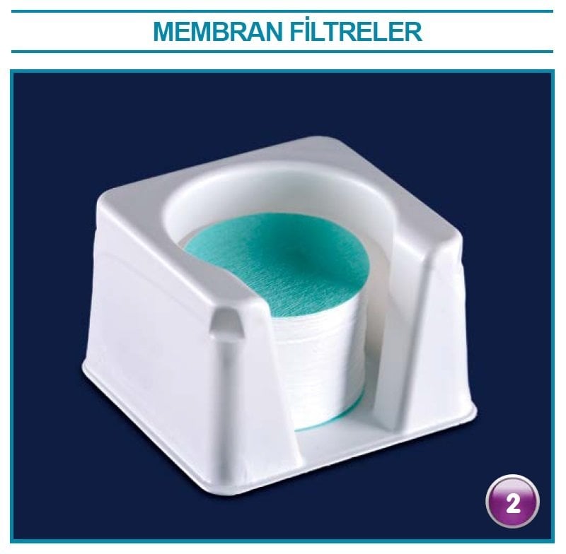 İSOLAB 104.01.013 cam elyaf filtre - 47 mm - 50C - 100 adet