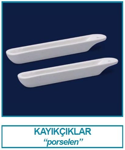 İSOLAB 038.17.001 kayıkçık - porselen - 85 x 13 x 8 mm (10 adet)