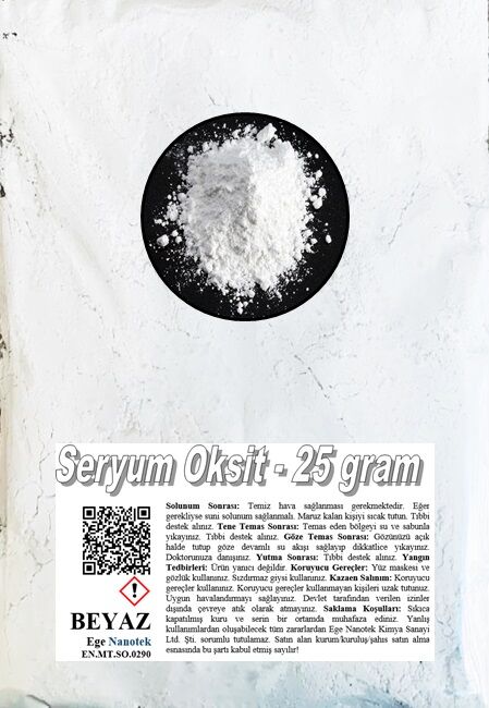 Oto Camı Parlatma Tozu Beyaz Seryum Oksit - 25 GRAM