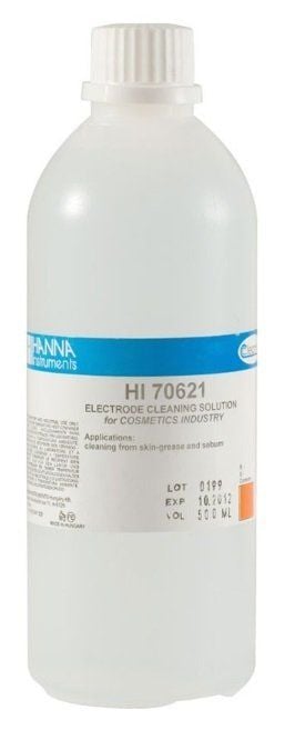 HANNA HI70621L Cilt Yağı ve Sebum için Temizleme Solüsyonu (Kozmetik Endüstrisi), 500 mL şişe