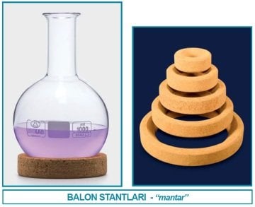 İSOLAB 029.04.003 balon standı - mantar - 1000 - 2000 ml (1 adet)