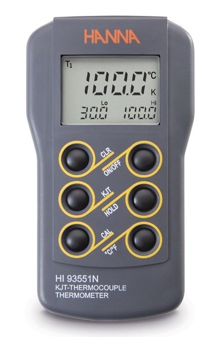 HANNA HI93551N Taşınabilir Tek Kanallı K, J, T Tipi Termokupl Termometresi
