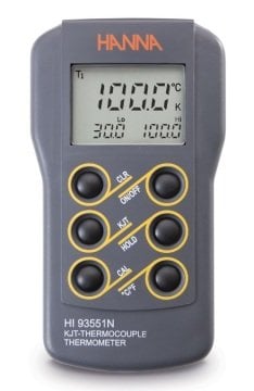 HANNA HI93551N Taşınabilir Tek Kanallı K, J, T Tipi Termokupl Termometresi