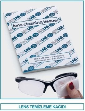 İSOLAB 080.65.003 lens silecegi (100 kağıt)