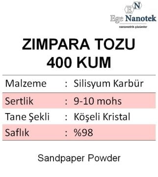 400 Kum Zımpara Tozu Silisyum Karbür P400 1 kg