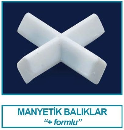 İSOLAB 057.06.037 manyetik balık - artı biçimli - 37 x 37 mm (1 adet)
