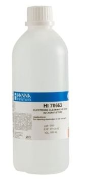 HANNA HI70663L Toprak Birikintileri için Temizleme Solüsyonu (Tarım), 500 mL şişe