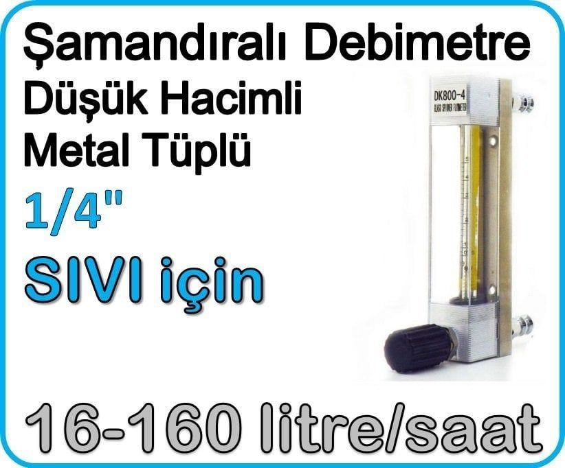 Düşük Hacimli Metal Tüplü Şamandıralı Sıvı Rotametre 16-160 lt/saat