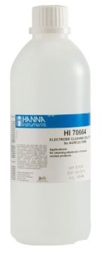 HANNA HI70664L Humus Tortuları için Temizleme Solüsyonu (Tarım), 500 mL şişe